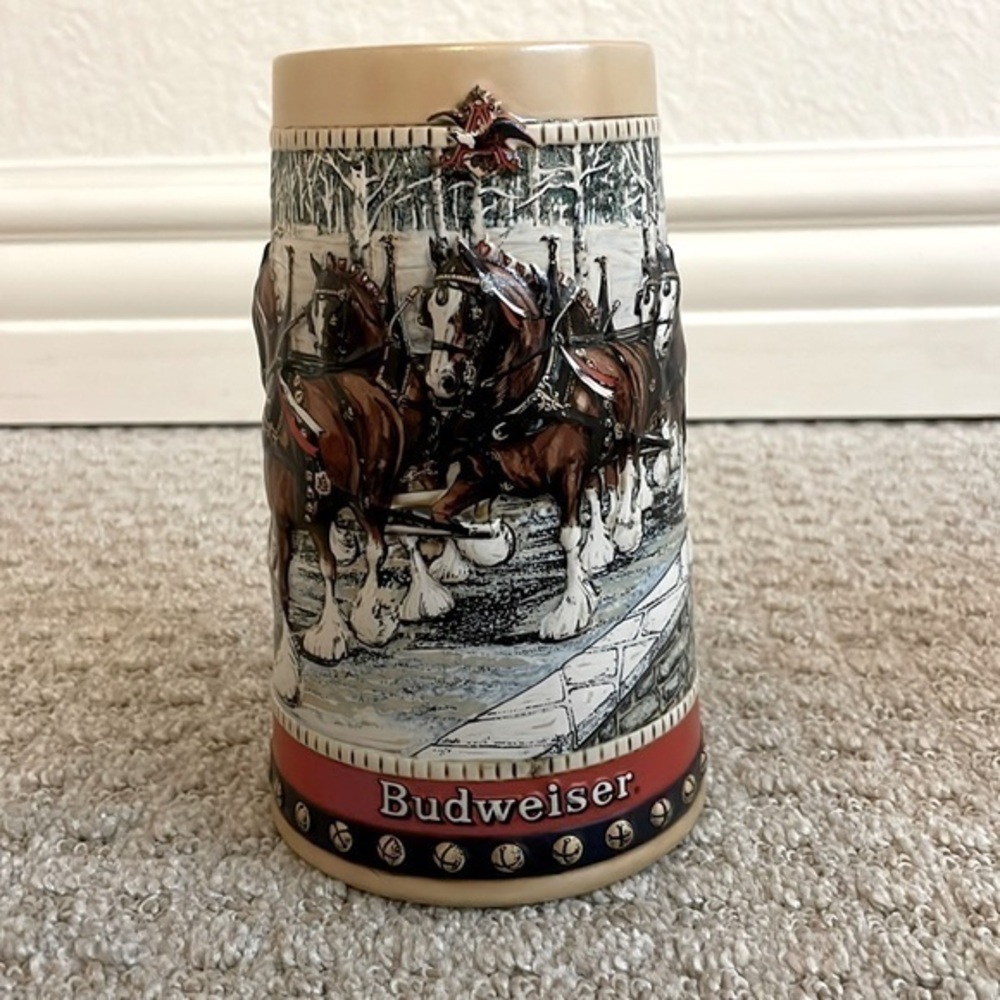 Budweiser Vintage 1988 Holiday Collector’s Beer Stein